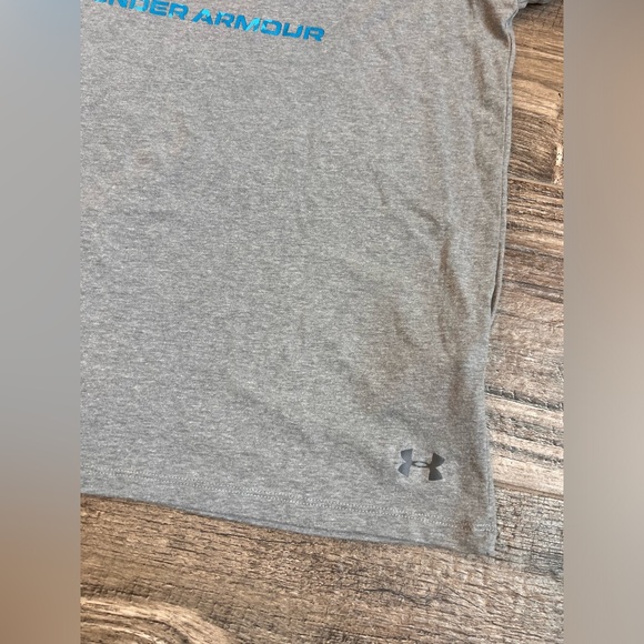 UNDER ARMOUR Womens Sportstyle Graphic T-SHIRT GREY /BLUE  Size MEDIUM NWT #96 - Picture 4 of 11